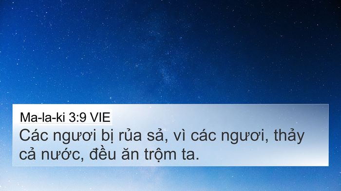 Ma-la-ki 3:9 VIE Bible Verse Image