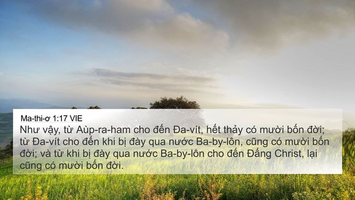 Ma-thi-ơ 1:17 VIE Bible Verse Image