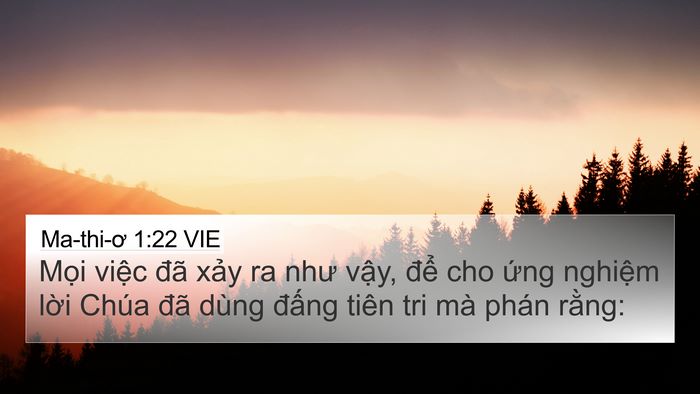 Ma-thi-ơ 1:22 VIE Bible Verse Image
