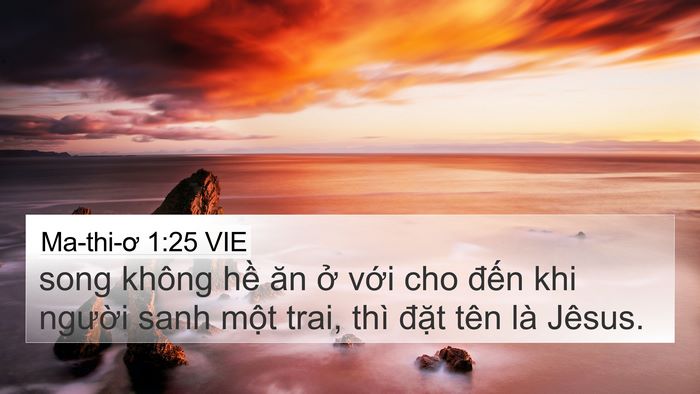Ma-thi-ơ 1:25 VIE Bible Verse Image