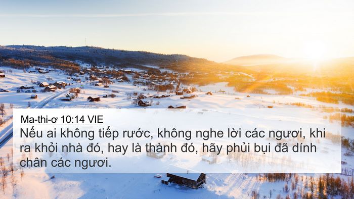 Ma-thi-ơ 10:14 VIE Bible Verse Image