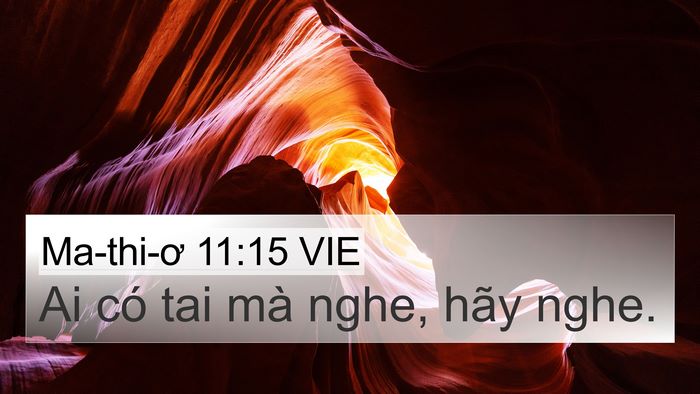 Ma-thi-ơ 11:15 VIE Bible Verse Image