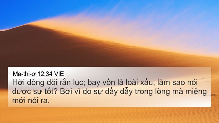 Ma-thi-ơ 12:34 VIE Bible Verse Image