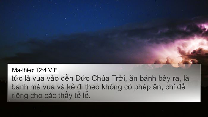 Ma-thi-ơ 12:4 VIE 4K Wallpaper - tức là vua vào đền Đức Chúa Trời, - 4K Wallpaper Bible Verse