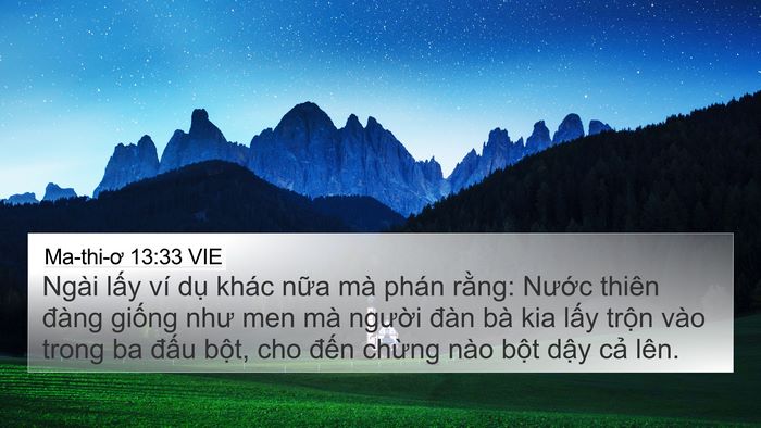 Ma-thi-ơ 13:33 VIE Bible Verse Image