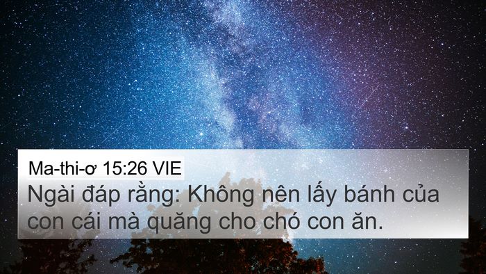 Ma-thi-ơ 15:26 VIE Bible Verse Image