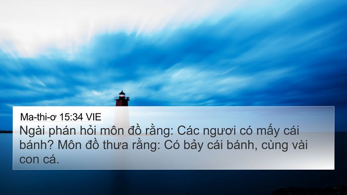 Ma-thi-ơ 15:34 VIE Bible Verse Image