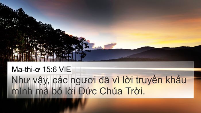 Ma-thi-ơ 15:6 VIE Bible Verse Image