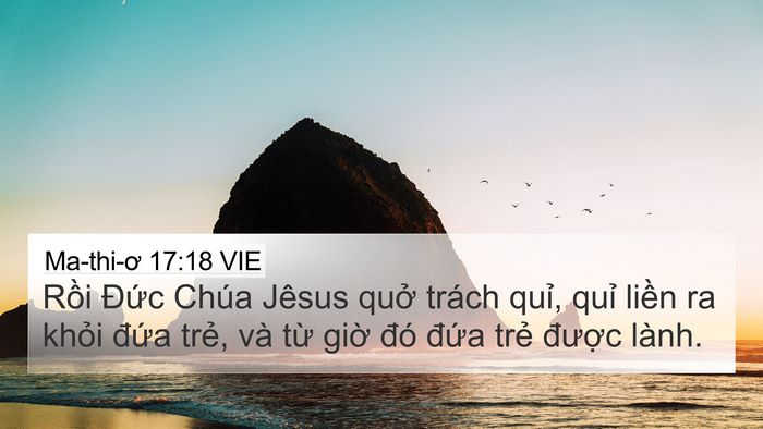 Ma-thi-ơ 17:18 VIE Bible Verse Image