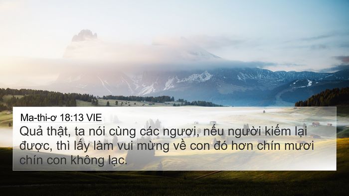 Ma-thi-ơ 18:13 VIE Bible Verse Image