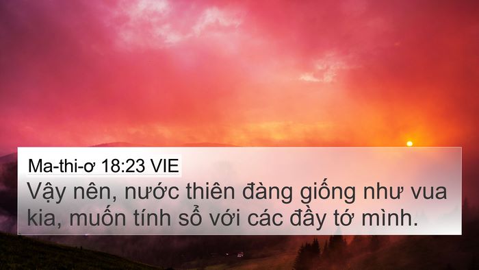 Ma-thi-ơ 18:23 VIE Bible Verse Image