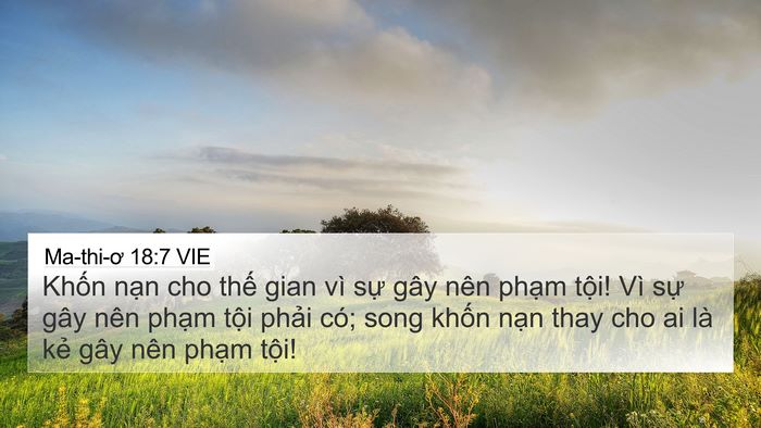 Ma-thi-ơ 18:7 VIE Bible Verse Image