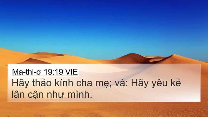Ma-thi-ơ 19:19 VIE Bible Verse Image