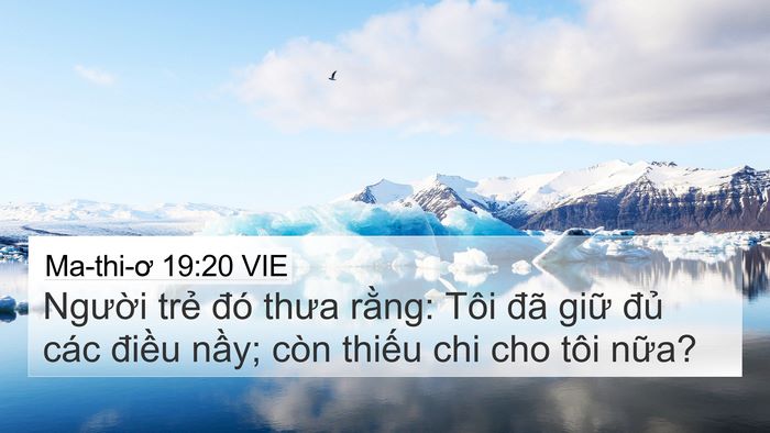 Ma-thi-ơ 19:20 VIE Bible Verse Image
