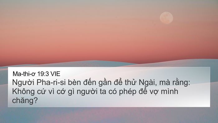 Ma-thi-ơ 19:3 VIE 4K Wallpaper - Người Pha-ri-si bèn đến gần để thử - 4K Wallpaper Bible Verse