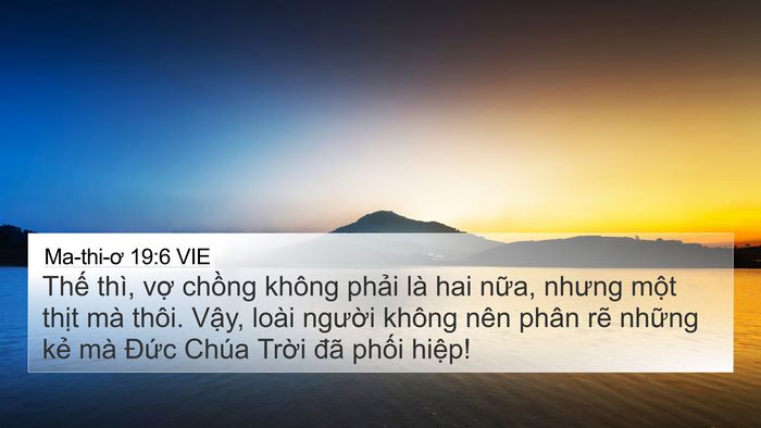 Ma-thi-ơ 19:6 VIE 4K Wallpaper - Thế thì, vợ chồng không phải là hai - 4K Wallpaper Bible Verse