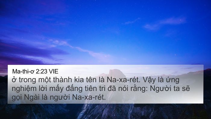 Ma-thi-ơ 2:23 VIE Bible Verse Image