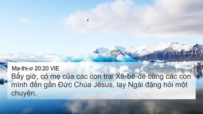 Ma-thi-ơ 20:20 VIE Bible Verse Image