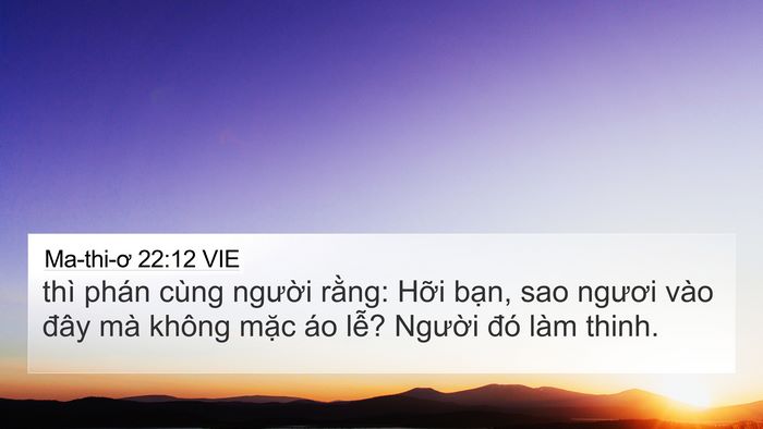 Ma-thi-ơ 22:12 VIE Bible Verse Image