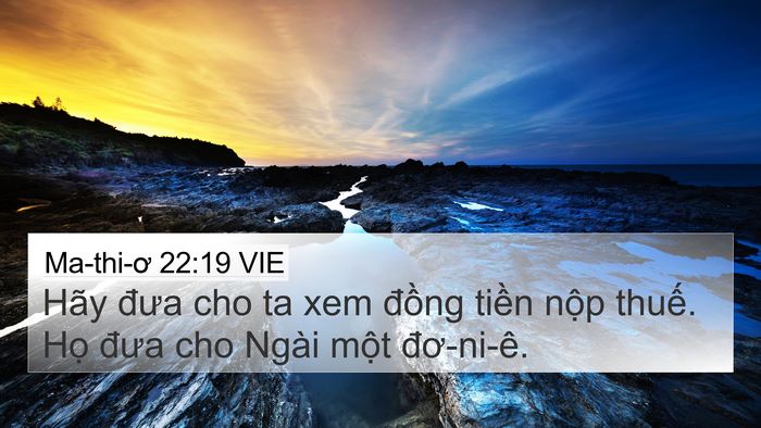 Ma-thi-ơ 22:19 VIE Bible Verse Image