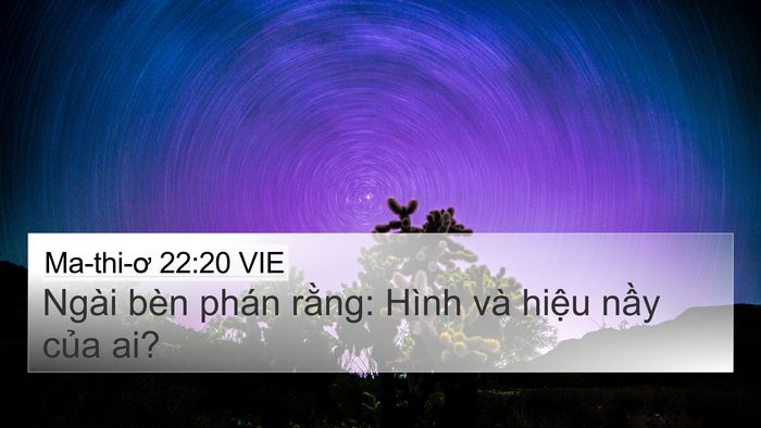 Ma-thi-ơ 22:20 VIE 4K Wallpaper - Ngài bèn phán rằng: Hình và hiệu nầy - 4K Wallpaper Bible Verse