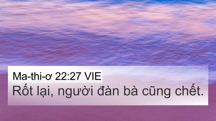 Ma-thi-ơ 22:27 VIE 4K Wallpaper - Rốt lại, người đàn bà cũng - 4K Wallpaper Bible Verse