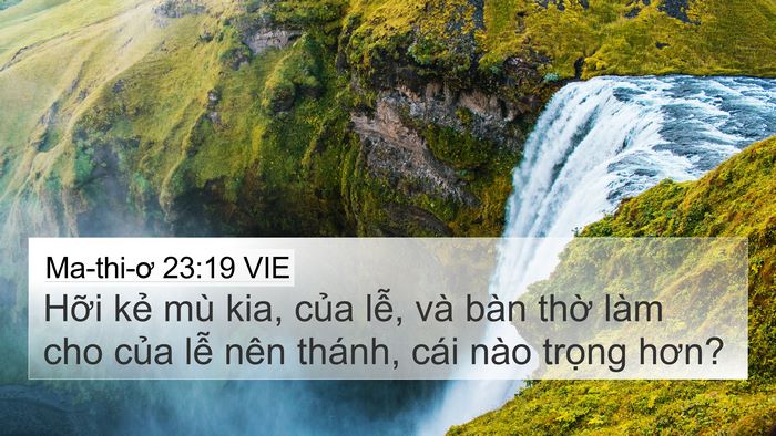 Ma-thi-ơ 23:19 VIE Bible Verse Image