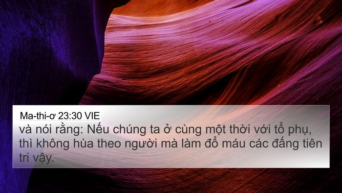 Ma-thi-ơ 23:30 VIE Bible Verse Image