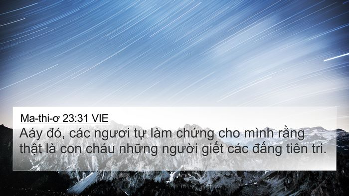 Ma-thi-ơ 23:31 VIE Bible Verse Image