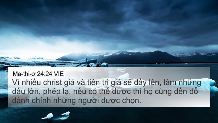 Ma-thi-ơ 24:24 VIE Bible Verse Image