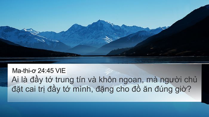 Ma-thi-ơ 24:45 VIE Bible Verse Image