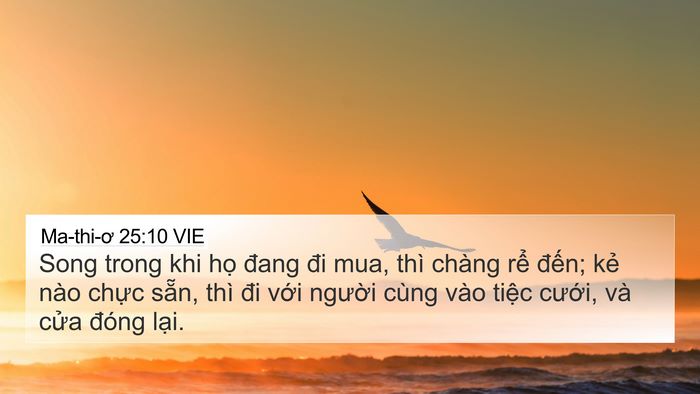 Ma-thi-ơ 25:10 VIE Bible Verse Image