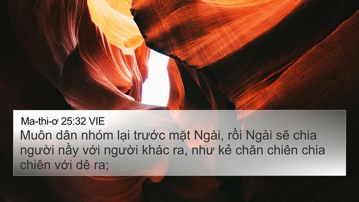 Ma-thi-ơ 25:32 VIE Bible Verse Image