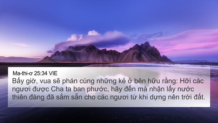 Ma-thi-ơ 25:34 VIE Bible Verse Image