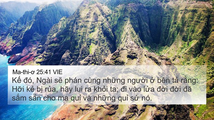 Ma-thi-ơ 25:41 VIE Bible Verse Image