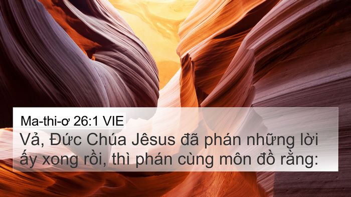 Ma-thi-ơ 26:1 VIE Bible Verse Image