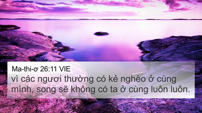 Ma-thi-ơ 26:11 VIE 4K Wallpaper - vì các ngươi thường có kẻ nghèo ở - 4K Wallpaper Bible Verse