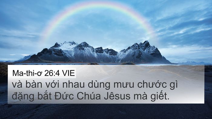 Ma-thi-ơ 26:4 VIE Bible Verse Image
