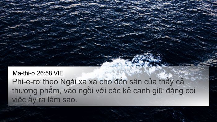 Ma-thi-ơ 26:58 VIE Bible Verse Image