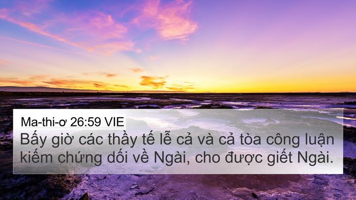 Ma-thi-ơ 26:59 VIE Bible Verse Image