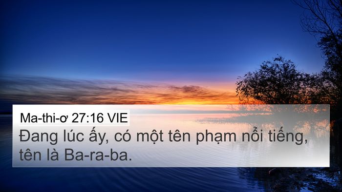 Ma-thi-ơ 27:16 VIE Bible Verse Image