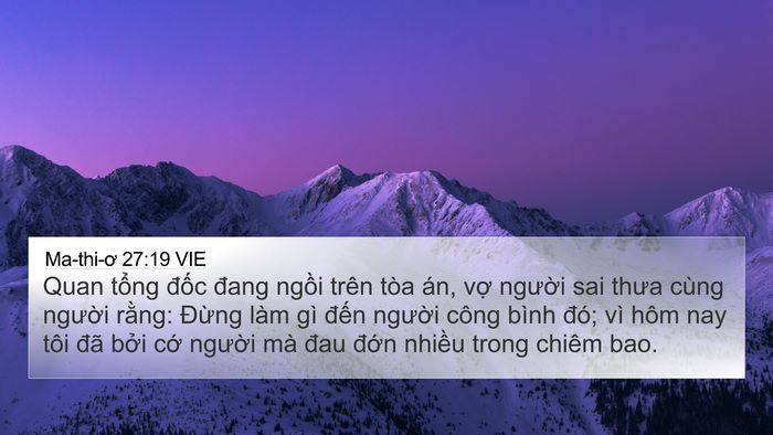 Ma-thi-ơ 27:19 VIE Bible Verse Image