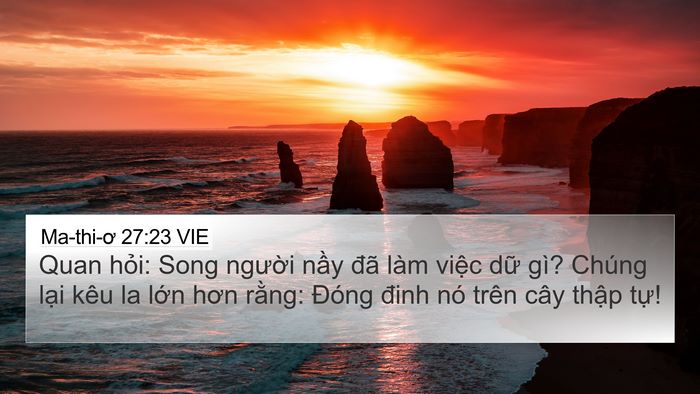 Ma-thi-ơ 27:23 VIE Bible Verse Image