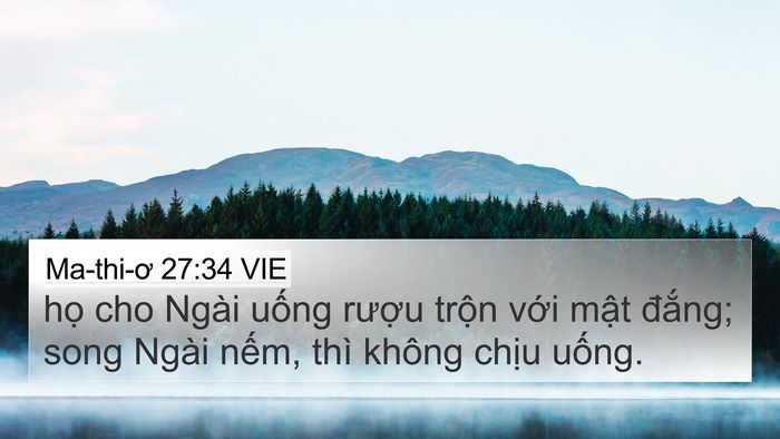 Ma-thi-ơ 27:34 VIE Bible Verse Image