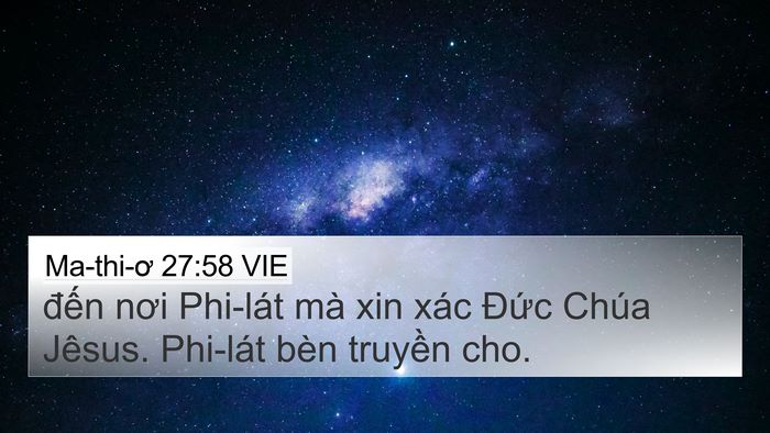 Ma-thi-ơ 27:58 VIE Bible Verse Image