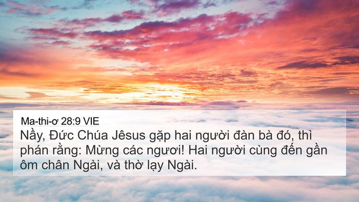 Ma-thi-ơ 28:9 VIE 4K Wallpaper - Nầy, Đức Chúa Jêsus gặp hai người - 4K Wallpaper Bible Verse