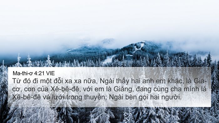 Ma-thi-ơ 4:21 VIE Bible Verse Image