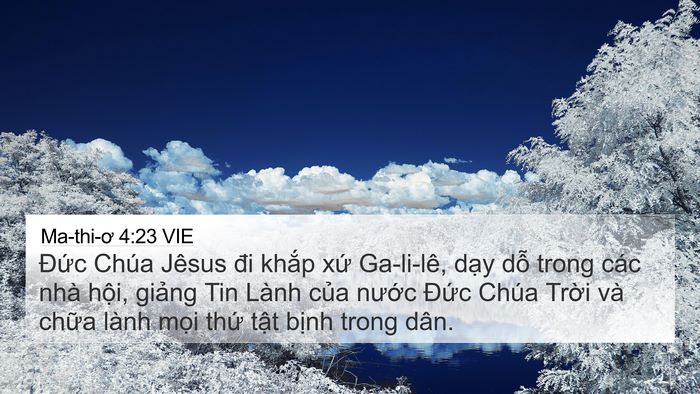 Ma-thi-ơ 4:23 VIE Bible Verse Image