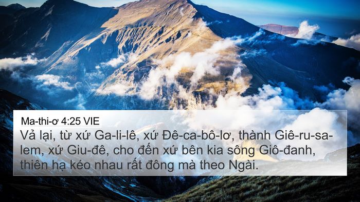 Ma-thi-ơ 4:25 VIE Bible Verse Image
