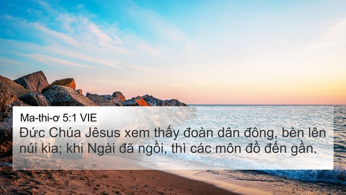 Ma-thi-ơ 5:1 VIE Bible Verse Image